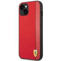 Dėklas telefonui Ferrari FEHCP14MAXRE iPhone 14 Plus 6.7 raudonas oglių pluošto dėklas
