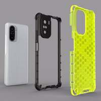 Honeycomb dėklas šarvuotas dėklas su TPU buferiu Xiaomi Redmi K40 Pro+ / K40 Pro / K40 / Poco F3 žalias