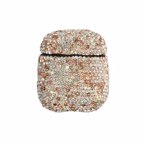 Deimantinis dėklas Airpods - auksinis