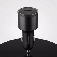 Blavec Automobilinis įkroviklis BS-06D-C Trip - USB + 2xType C - QC 3.0 18W PD 65W su Type C to Type C (CCBS06DCQ-U2CB) juodas