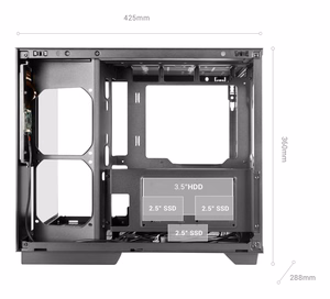 Mars Gaming MCMIRAGE kompiuterio korpusas „Midi Tower“ Juoda