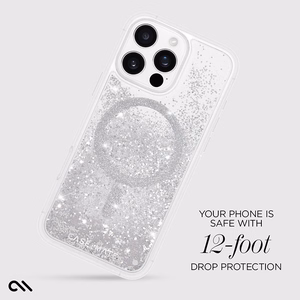 Case-Mate Waterfall MagSafe dėklas, skirtas iPhone 16 Pro Max, sidabro spalvos