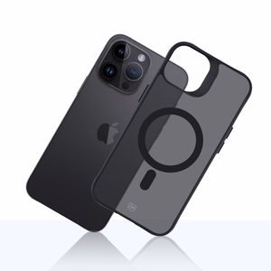 3mk Smoke Magnetinis dėklas telefonui su MagSafe iPhone 14 Pro - pusiau permatomas