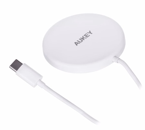 AUEKY Aircore Magnetic LC-A1 Belaidis magnetinis įkroviklis QI USB-C 15W Balta