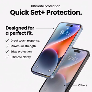 Tech-Protect Quick Set+ 2 vnt. grūdintų stiklų rinkinys, skirtas iPhone 18 Pro Max / 17 Pro Max
