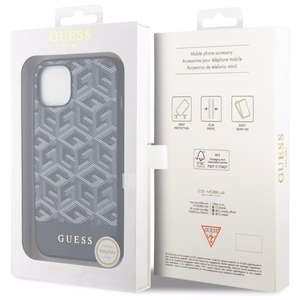 Guess GUHMP14SHGCFSEK iPhone 14 6.1" juodas/juodas kietas dėklas GCube Stripes Magnetinis