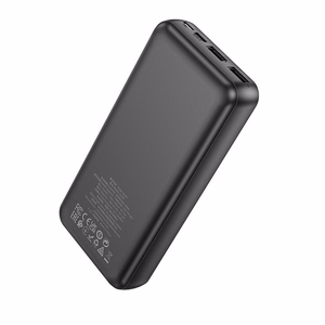 Išorinė baterija POWER BANK Hoco J123A 20000mAh (2xUSB; 1xType-C) juoda