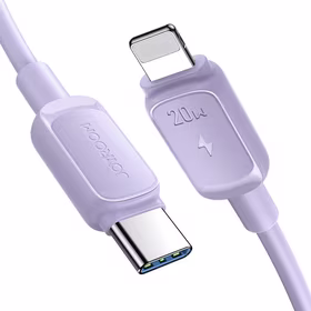 Joyroom Multi-Color Series A14 USB-C / Lightning 20W kabelis 1.2 m - violetinis