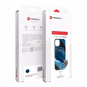 FORCELL F-PROTECT Mirage, militarinio kritimo testuotas dėklas telefonui, MagSafe suderinamas IPHONE 15 PRO tamsiai mėlynas