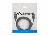 Lanberg CA-DPDP-10CC-0018-BK „DisplayPort“ kabelis 1,8 m Juoda