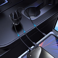 Choetech TC0024 automobilinis įkroviklis 160W 2x USB-C PD 3.1 1x USB-A - juodas