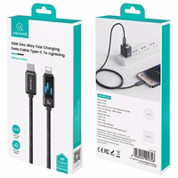 USAMS Laidas USB-C į Lightning 30W 1.2m Zinc Alloy Fast Charging Data Cable Meteor Series SJ743USB02 (US-SJ743)