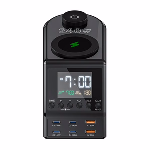 Blitzwolf BW-FW10 žadintuvas su įkrovikliu 2xUSB-A, 4xUSB-C, 240W
