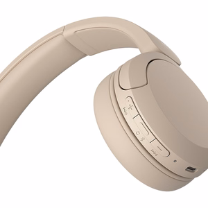 Sony WH-CH520 ausinės belaidės galvos juosta skambučiams/muzikai USB Type-C Bluetooth su įkrovimo stovu kreminės