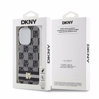 DKNY IML languotas mono raštas ir margintos juostos magnetinis dėklas telefonui iPhone 14 Pro Max - juodas
