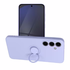 Silikoninis RING dėklas telefonui SAMSUNG S24 FE violetinis
