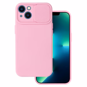 Camshield Soft dėklas telefonui Iphone 13 šviesiai rožinis
