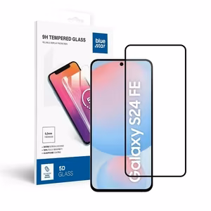 Apsauginis stiklas Blue Star - SAMSUNG Galaxy S24 FE Visas veidas (pilnas klijavimas/dėklo draugiškas) - juodas Apsauginis stiklas Blue Star