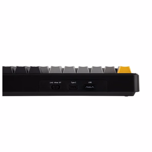 F108 Gray+Orange+Deep Gray Gasket klaviatūra su Volcano RGB jungikliais – AULA
