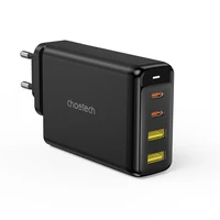 "Choetech" įkroviklis GaN 140W, 4 prievadai (2x USB C, 2x USB), juodas (PD6005)