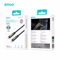BWOO 240W Type C to Type C Data scented Laidas With RGB Lighting juodas X325C-C