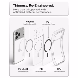 Spigen Ultra Hybrid MagSafe dėklas iPhone 18 Pro Max / 17 Pro Max, skaidrus grafitinis