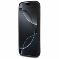 Karl Lagerfeld Silikoninis Karl&Choupette Žiedinis Magnetinis dėklas telefonui iPhone 17 Pro - juoda