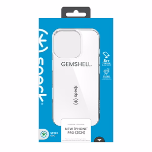 Speck GemShell dėklas, skirtas iPhone 16 Pro, „Clear“