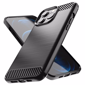 Carbon Case гибкий TPU чехол для iPhone 13 Pro Max чёрный