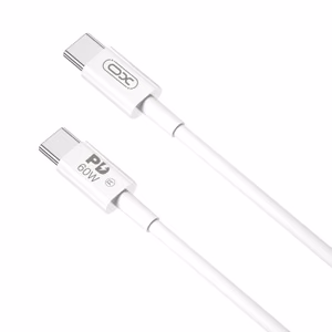XO kabelis NB-Q190A PD USB-C - USB-C 1,0 m 60 W baltas