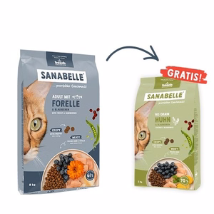 Bosch Sanabelle Adult Trout – sausasis pašaras suaugusioms katėms su upėtakiu, 2 kg
