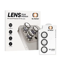 Temperuotas stiklas Tel Protect 3D objektyvo kamerai Samsung Galaxy S23 - skaidrus (3 vnt.)