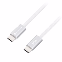 Cable USB C to USB C Forcell F-Energy QC4.0 PD 3A 60W Cafule Flat 1,2 m CCFN23 white