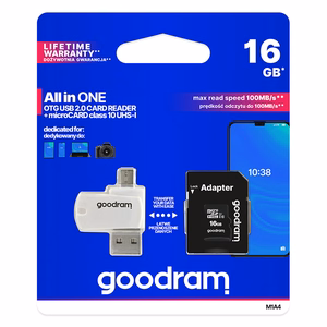 Карта памяти Goodram M1A4-0160R12 16 GB MicroSDHC Class 10 UHS-I