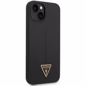 Guess GUHCP14MSLTGK iPhone 14 Plus 6.7" чёрный/чёрный жёсткий чехол Silicone Triangle