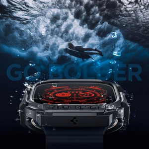 Spigen Rugged Armor dėklas, skirtas Apple Watch Ultra 49 mm, matinis juodas