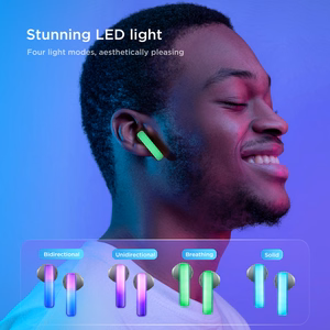 TWS Joyroom JR-TC1 IceLens Series belaidės ausinės su LED lemputėmis - juodos