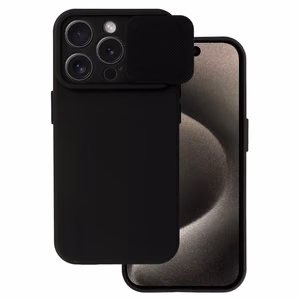 Camshield Minkštas dėklas telefonui iPhone 15 Pro juodas