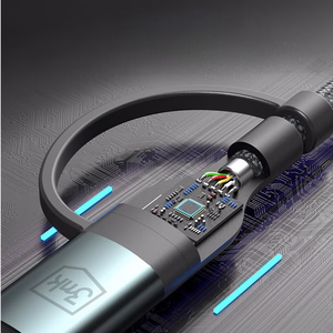 3mk Hyper Cable N-SERIES 2 in 2 USB-A / USB-C ir USB-C / Lightning 1,2 m QC 3.0 9V/2A 60W - juodas