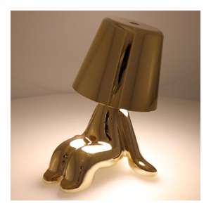 Stalo lempa prie lovos GOLD MAN Art Deco sėdinti (versija 6) MLTL