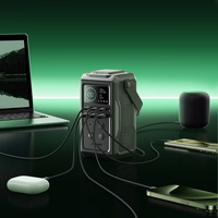 Išorinė baterija Joyroom JR-PBF10 75000mAh 100W 3x USB-C 3x USB-A su sulankstoma žibintuvėliu ir rankena (žalia)