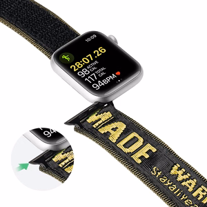 Dux Ducis dirželis (lauko versija) Apple Watch Ultra dirželis, SE, 9, 8, 7, 6, 5, 4, 3, 2, 1 (49, 45, 44, 42 mm) nailoninė apyrankė geltona