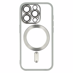 Metalinis magnetinis dėklas telefonui Samsung Galaxy S25 sidabrinis