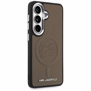 Karl Lagerfeld dėklas Embossed Ring Initials MagSafe Samsung Galaxy S26 Plus rudas