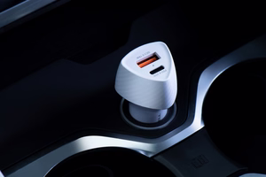 Įkroviklis automobilinis Forcell (CC50-1A1C) (1xUSB-C; 1xUSB; 5A 38W) baltas