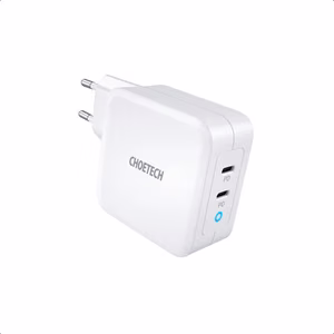Įkroviklis CHOETECH GaN 2xUSB-C: 100W, PD