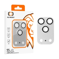 Tempered glass Tel Protect 95% AR+AF Full Metal Camera Protector on camera for Iphone 17 Pro Max silver (camera island)