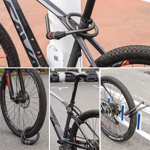 Rockbros RKS507 dviračio spyna su 5 skaitmenų kodu, plieniniu lynu, 180 cm - juoda