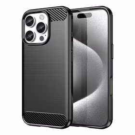 Carbon dėklas telefonui iPhone 16 Pro - juodas