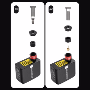 Rockbros 42320008001 mini elektrinis dviračio siurblys Schrader / Presta ventiliams 100PSI - juodas